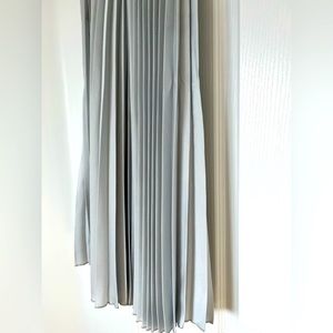 Zara silver pleated midi skirt